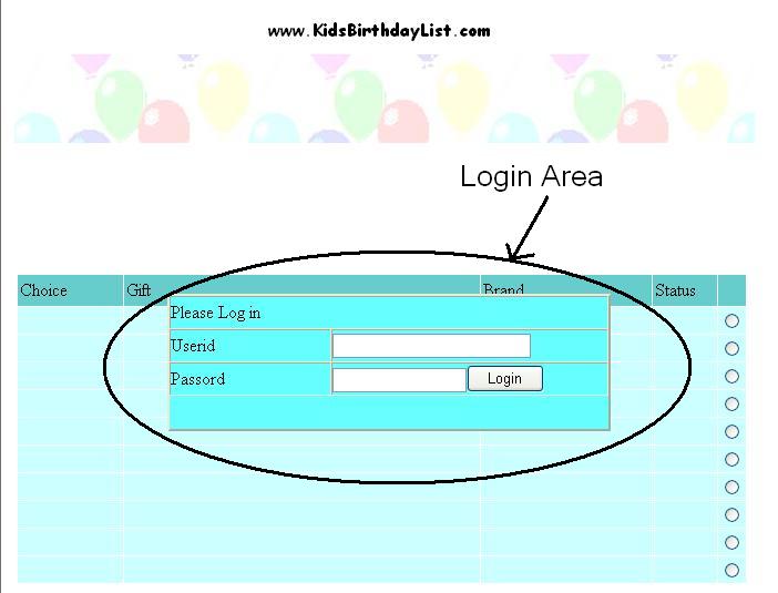 Image showing login screen